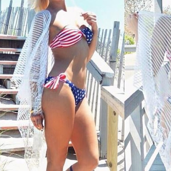 🐚 AMBIANCE IVORY SHEER CROCHET BEACH COVERUP! - Picture 3 of 11